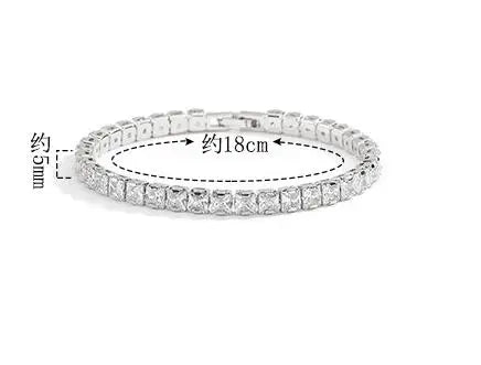 D VVS1 Moissanite Tennis Bracelet Original s925 Sterling Silver Plated 18k White Gold with GRA Bracelets for Women Man