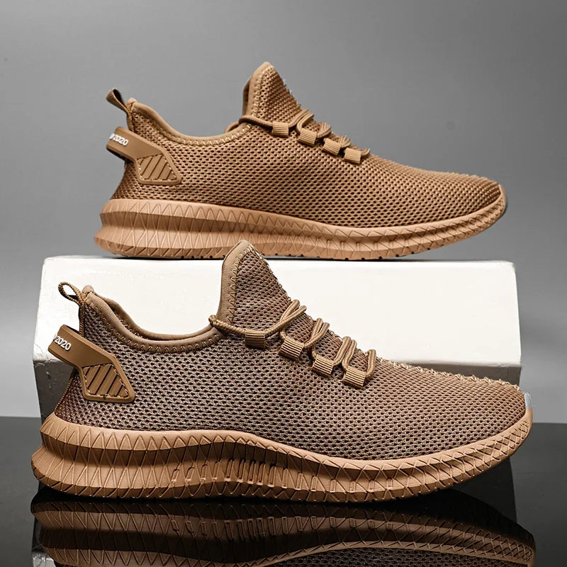 Men's Non-Slip Casual Sneakers Breathable Outdoor Jogging Training Hiking Sports Running Outdoor Women Weave Knit Lace Up Shoes