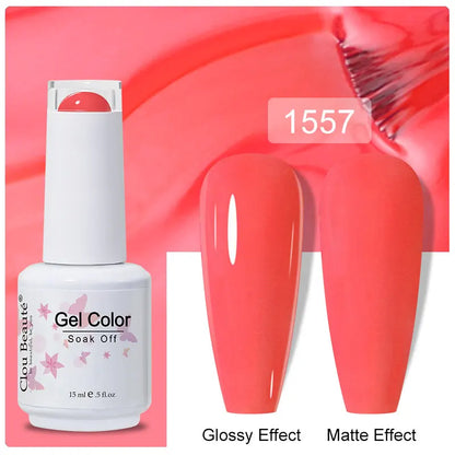 Clou Beaute Gel Nail Polish Pretty Color Salon Professional Sugar Nails Art Gels Varnish Soak Off UV LED 15ml Gel Polish Lacquer