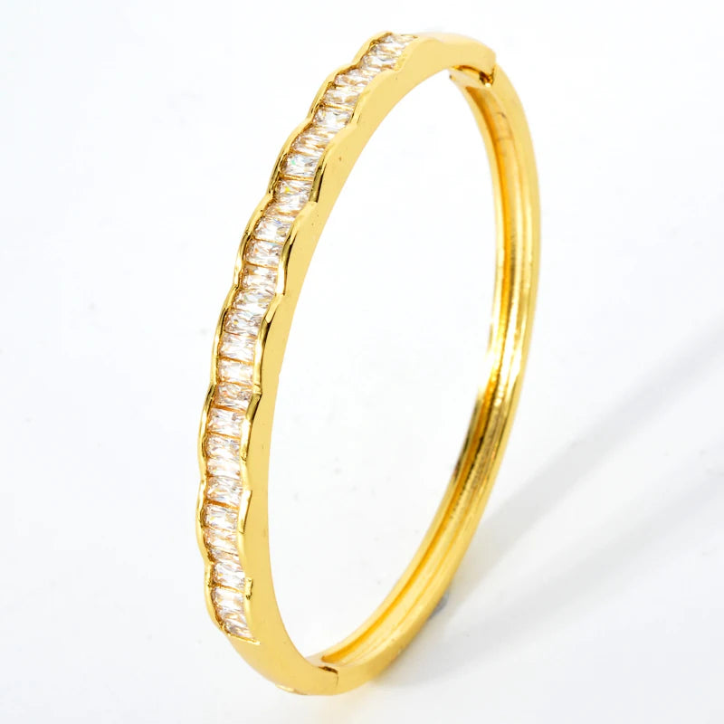 Fashion  Zircon Bracelet 18K Gold Plated Snake