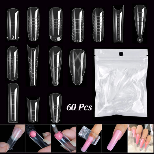 60pcs/Bag Extension Nail Forms For UV Gel Polish