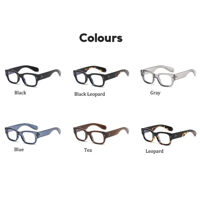 New Square Men Glasses Frame Luxury Brand Celebrity Transparent Computer Anti Blue Light Eyeglasses Frames Vintage Eyewear