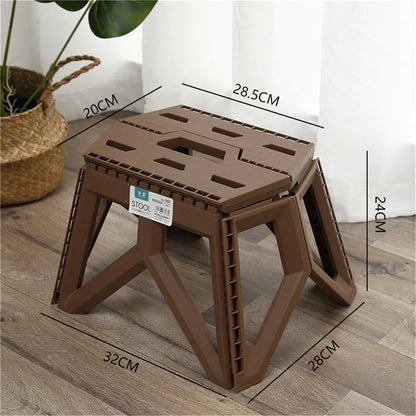 Portable Folding Stool Thickened Small Bench Outdoor Camping Stool Stool Stall Stool Fishing Stool Portable Plastic Low Stool