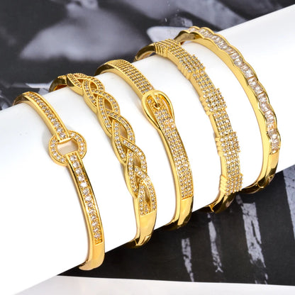 Fashion  Zircon Bracelet 18K Gold Plated Snake