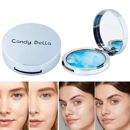 1PC Candy Bella Blue Sky And Cloud Oil Powder, Skin-friendly Skin Natural Face Long Lasting Contouring Powder Cosmetics