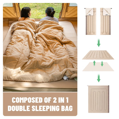 Naturehike Camping Sleeping Bag Ultralight Summer Spring Fall Outdoor Cotton Sleeping Bag Spliceable Camping Gear Essentials