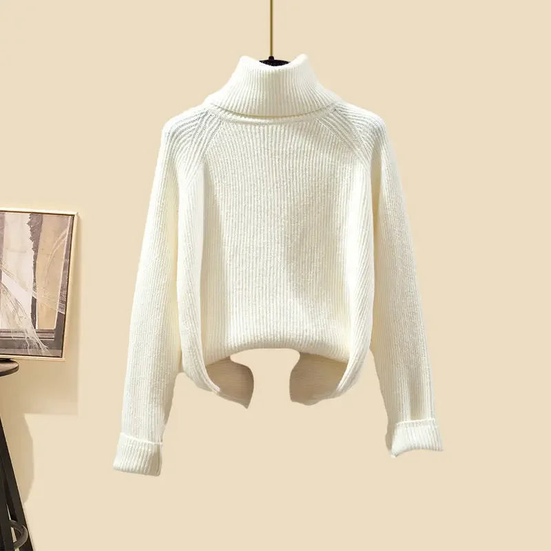 Women's Set  Lazy Open Cardigan Jacket Slimming Sweater