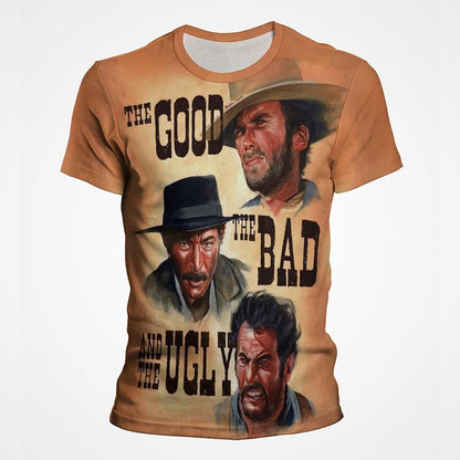 Summer Vintage Men T-shirt The Good The Bad And The Ugly