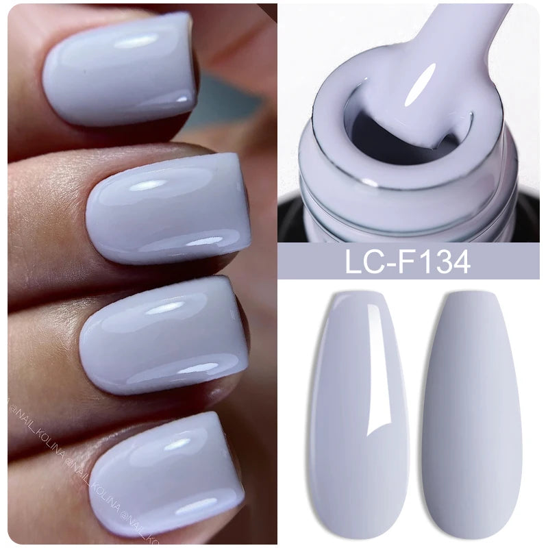 LILYCUTE 8ML Clear White Pink Non Stick Hand Solid Extension Gel Nail Polish