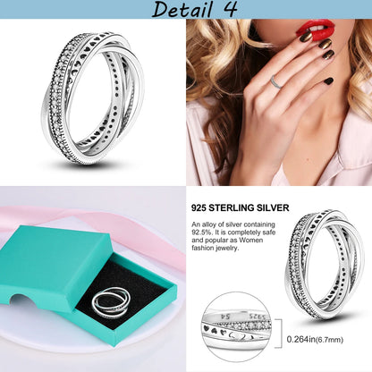 925 Sterling Silver Luxury Rings for Women Shocking Purple Finger Ring Anel Stackable Silver 925 Wedding Engagement Jewelry