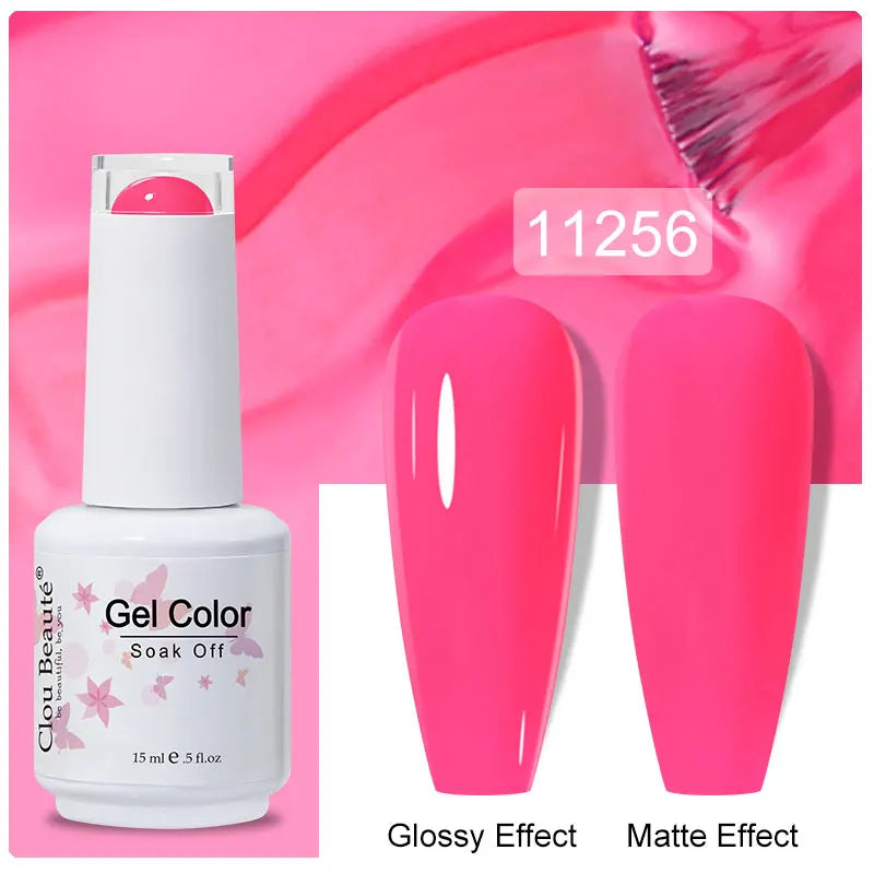 Clou Beaute Gel Nail Polish Pretty Color Salon Professional Sugar Nails Art Gels Varnish Soak Off UV LED 15ml Gel Polish Lacquer