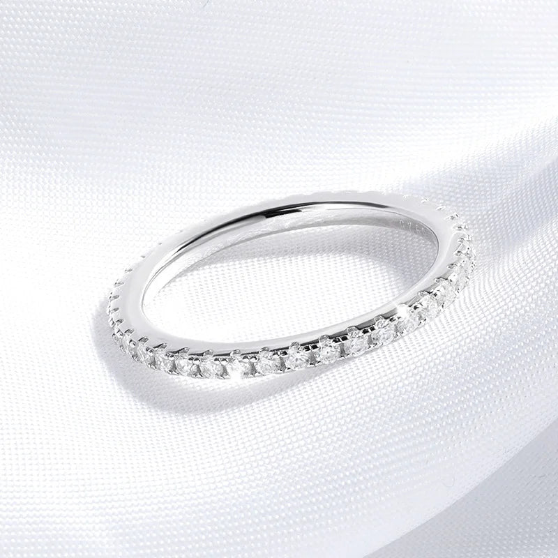 18k Plated 0.57ct Full Eternity Moissanite Ring