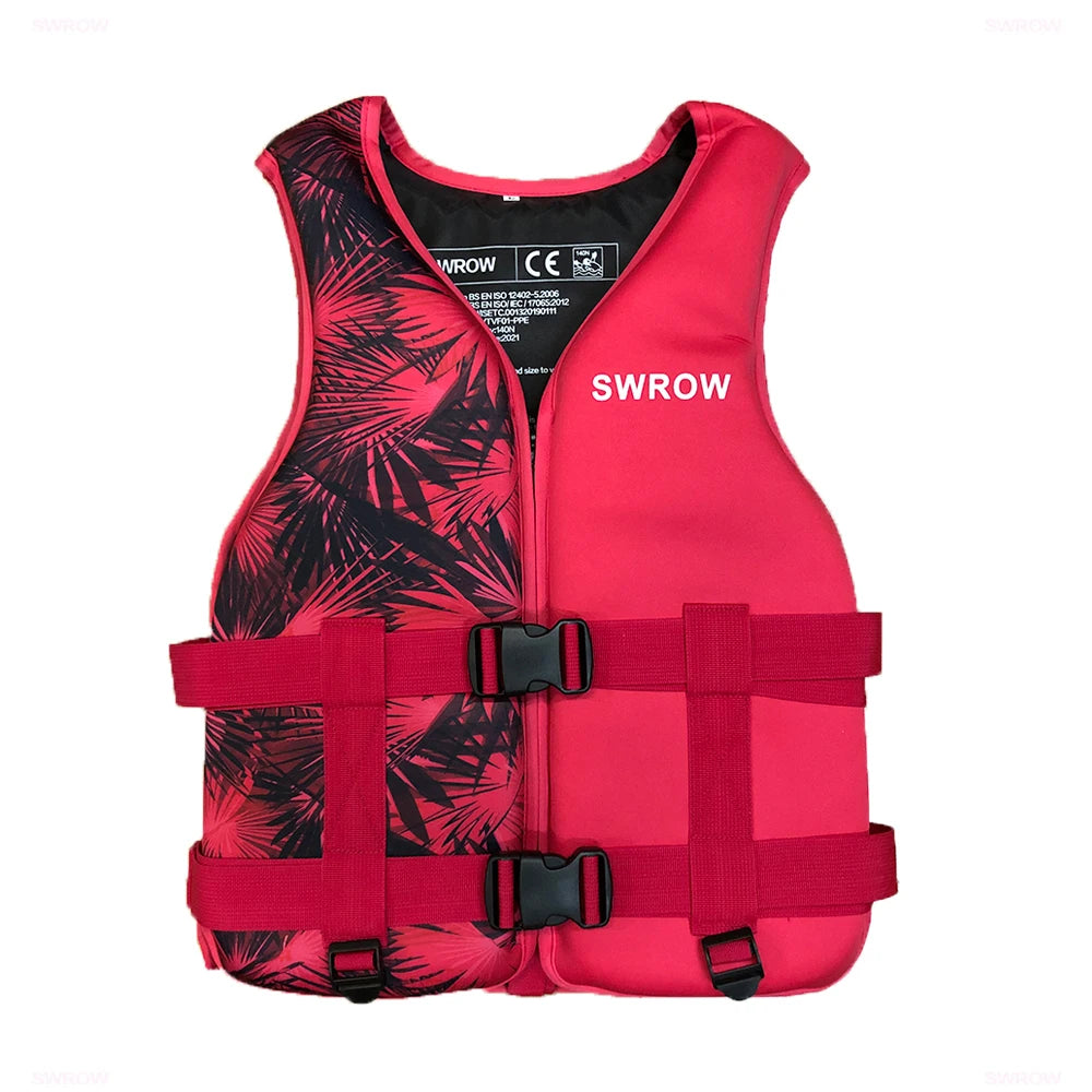 SWROW Professional Life Jacket Buoyancy Suit Portable Fishing Vests Waterproof Sea Fishing Adjustable Vest Outdoor Sports