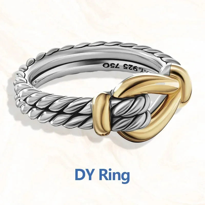 Hot 2024 Fashion Women's Jewelry Finish DYs92 Silver Ring Is The Best Choice for Party Gifts