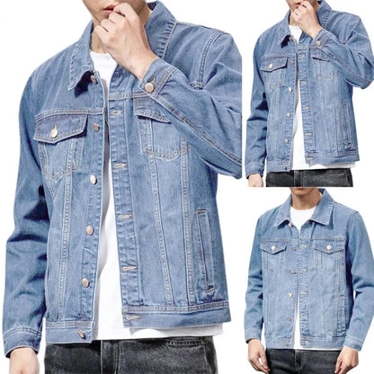 Men's Casual Cotton Denim Jeans Coat