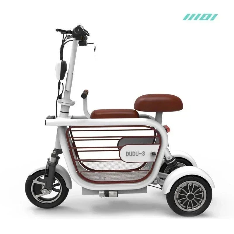 Electric Tricycle  400W motor 48V12AH Lithium battery 3 wheel electric vehicle 10''  Mini Electric Scooter Bike Parent-child