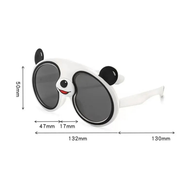 KLASSNUM Kids Boys Girls Funny Panda Sunglasses Cute Cartoon Children's Sun Glasses Silicone Frame Outdoor UV400 Shades New In