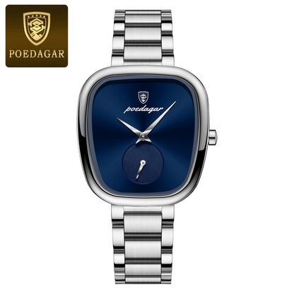 POEDAGAR Luxury Ladies Watch Stainless Steel Waterproof Quartz Watch for Woman High Quality Female Clock Elegant Women's Watches