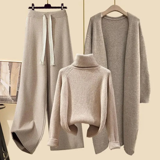 Women's Set  Lazy Open Cardigan Jacket Slimming Sweater