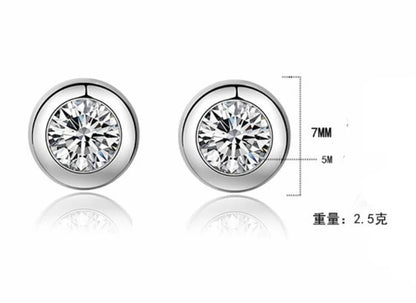 Moissanite Stud Earrings Women Men 0.3-1 Carat Sterling Silver Round Diamond Bubble Stud Earrings Moissanite Earrings