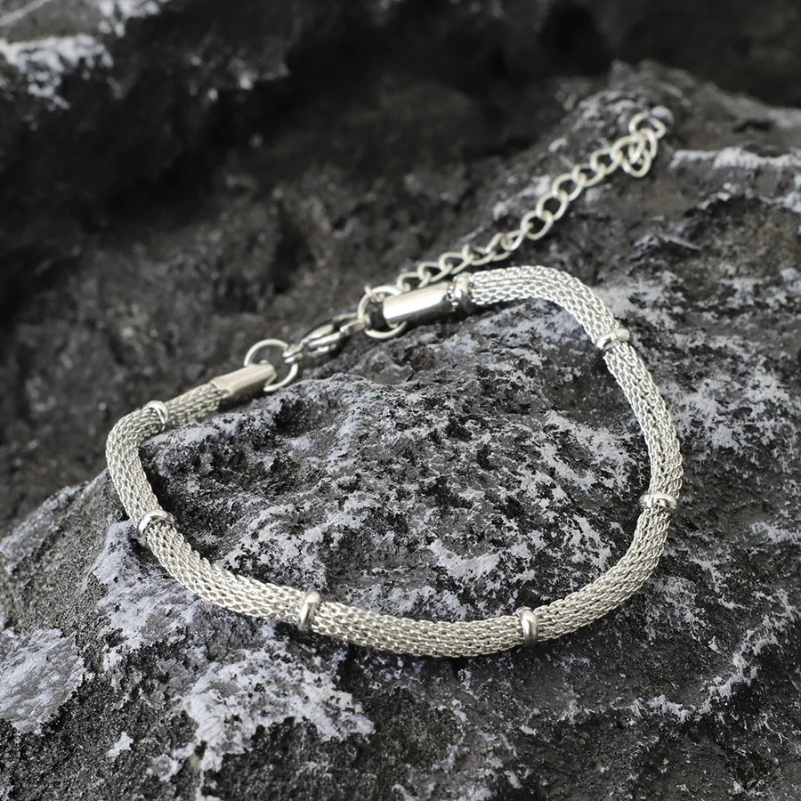 Unique  Stainless Steel Chain Link Bracelet Handmade