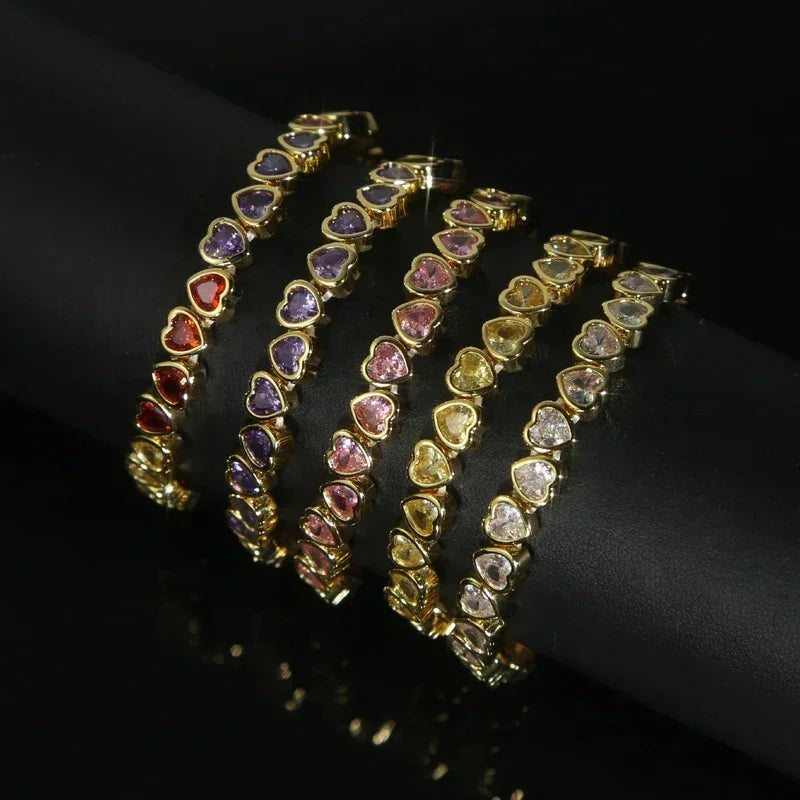 2024 New arrived fashion Colorful Bezel Heart