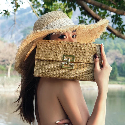 Women Straw Woven Handbag Versatile