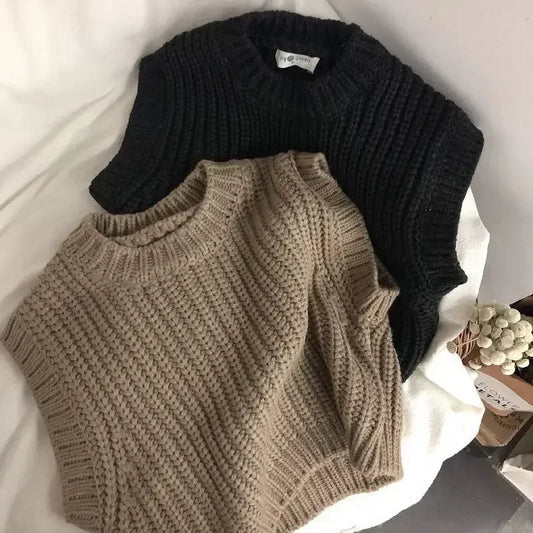 Autumn Winter Children Kids Boys Girls Warm Knit Sweater Vest