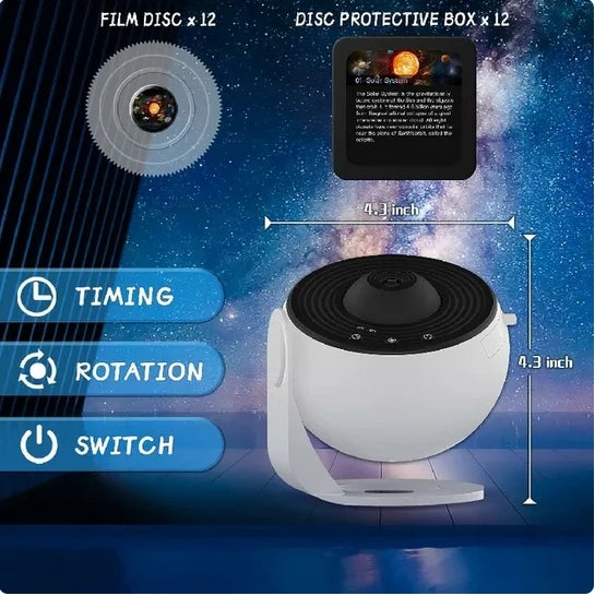 LED Night Light Galaxy Projector Starry Sky Projector 360° Rotate Planetarium Night Lamp For Room Decorative Children Kids Gift