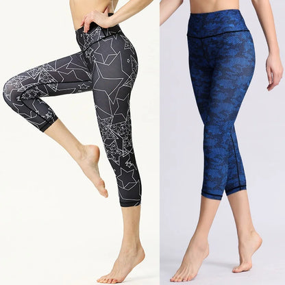 Cloud Hide Yoga Pants Women Flower Sports Leggings Sexy High Waist Sexy Long Tights Fitness Running Trouser Workout Plus Size XL