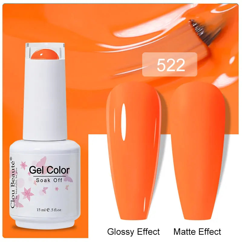 Clou Beaute Gel Nail Polish Pretty Color Salon Professional Sugar Nails Art Gels Varnish Soak Off UV LED 15ml Gel Polish Lacquer