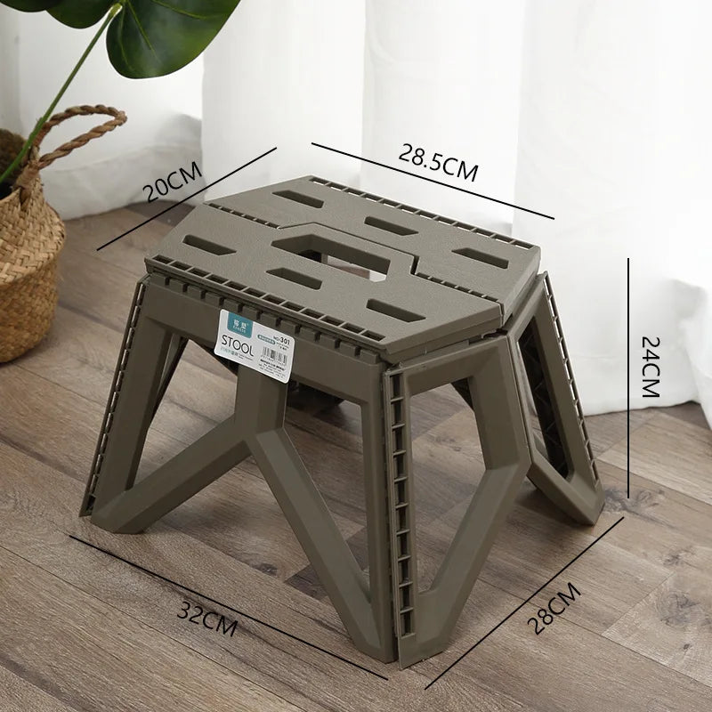 Portable Folding Stool Thickened Small Bench Outdoor Camping Stool Stool Stall Stool Fishing Stool Portable Plastic Low Stool