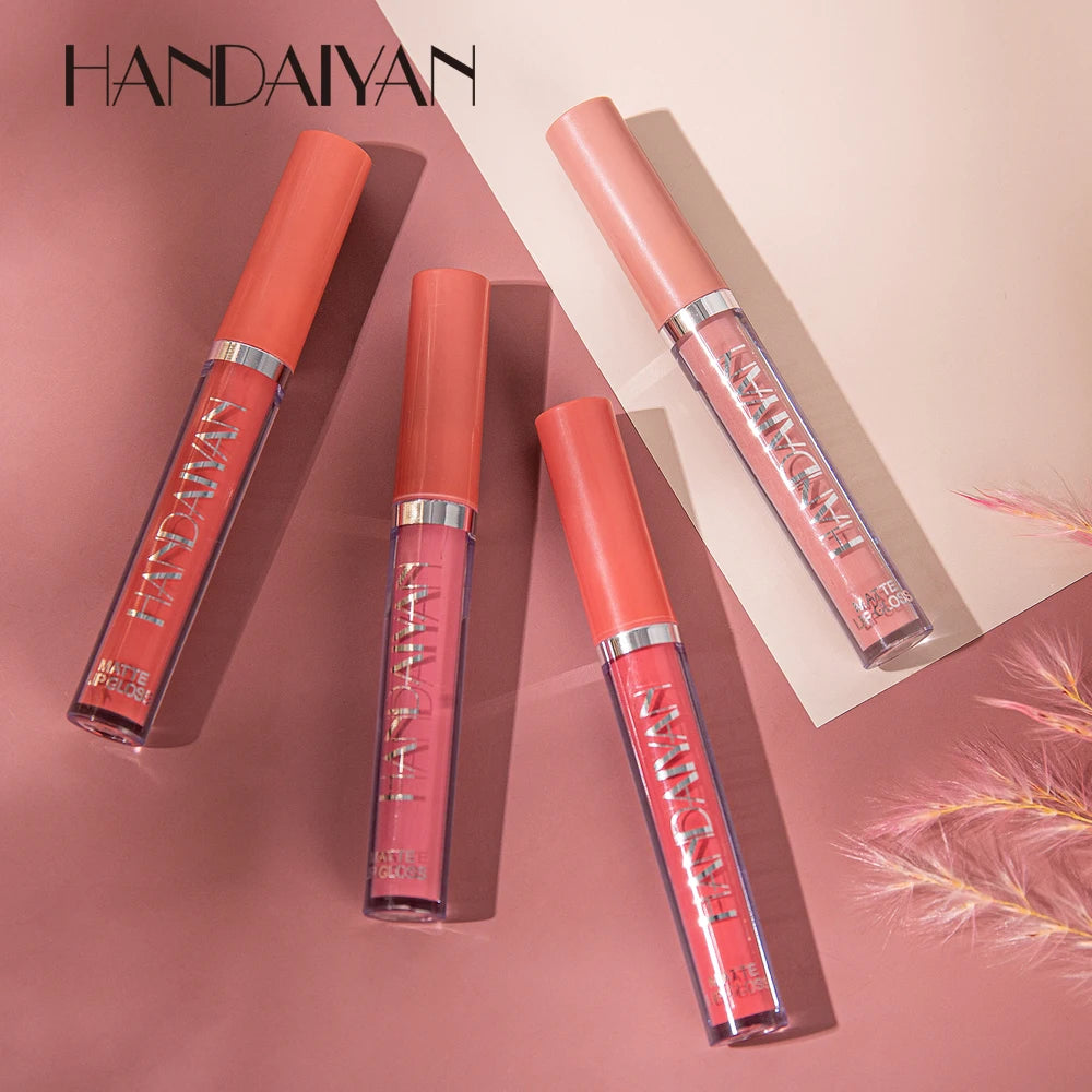 HANDAIYAN Matte Liquid Lipstick Long-Lasting Non-Stick Cup Not Fade Waterproof Lipgloss Women Makeup Cosmetics