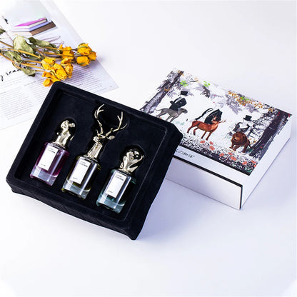 Women Perfume  Gift Box Three Piece Lasting Fragrance Body Spray Plant Floral Scent Pheromone Eau De Parfum Cologne Men Parfumer