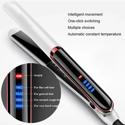 Professional Hair Straightener Ceramic Ionic Fast Heat-Up Hair Flat Iron Negative Ion  Iron Lcd Display Hair Straightener