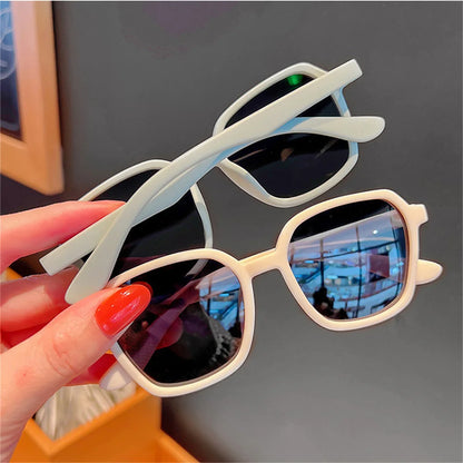 Children Large Frame Square Sunglasses Soft Silicone Temple Kids Sun Glasses for Girls Boys Anti UV400 Eyewear 2024 New In