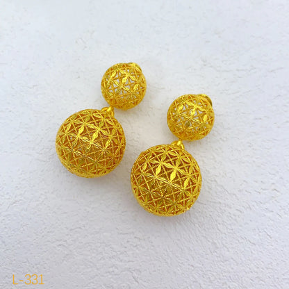 XUHUANG Bridal Dubai Ball 24k Gold Plated Jewelry Sets for Women Costume Necklace Earrings Sets Nigerian Wedding Party Gifts