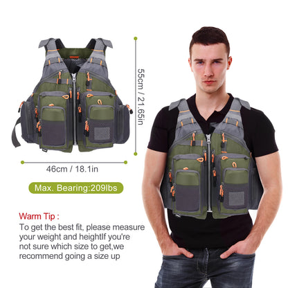 Lixada Padded Fishing Life Vest 209lb Bearing Life Safety Jacket Swimming Sailing Waistcoat Vest Floatation Floating Device