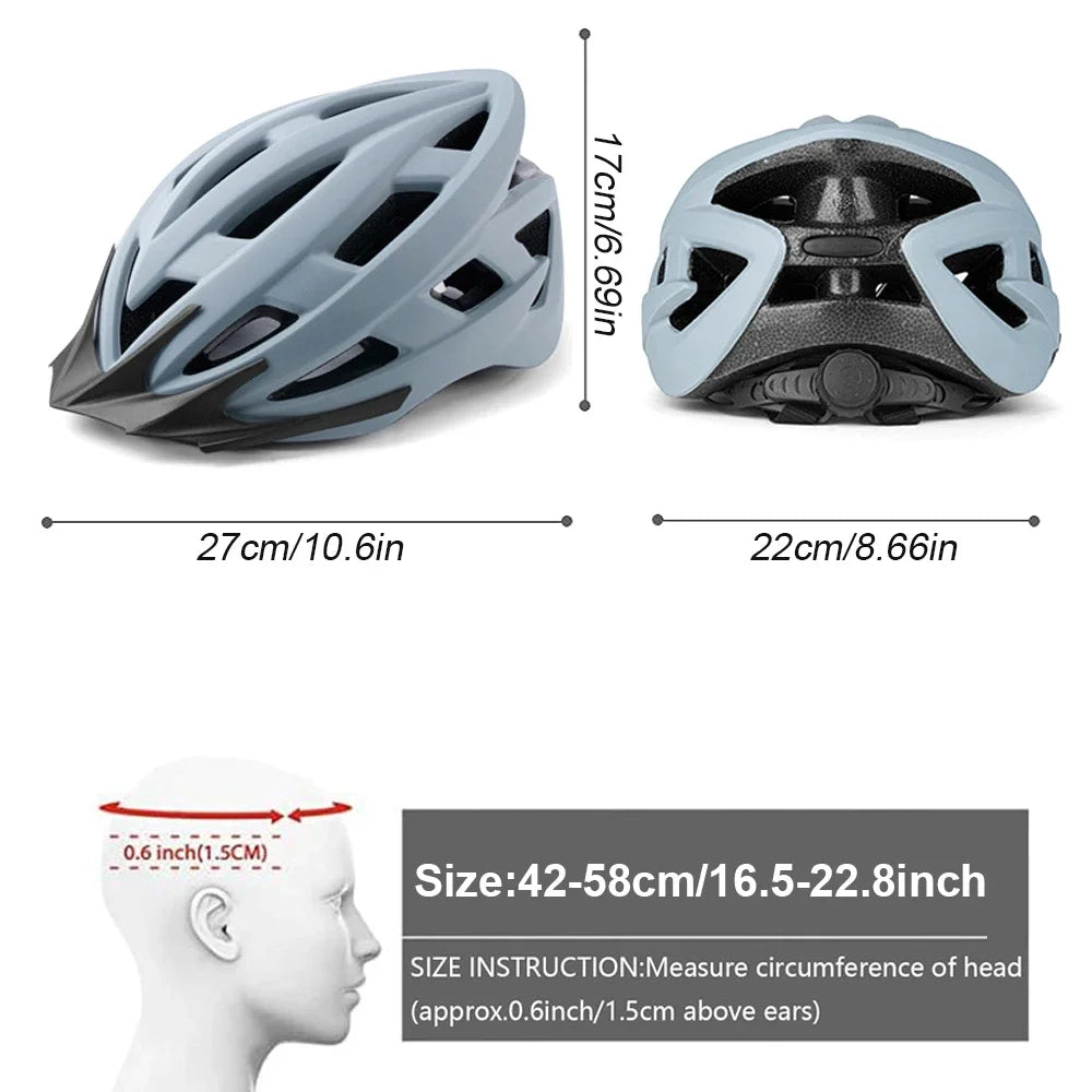 Bike Helmet for Adult Men Women , Lightweight with Adjustable Side and Chin Strap