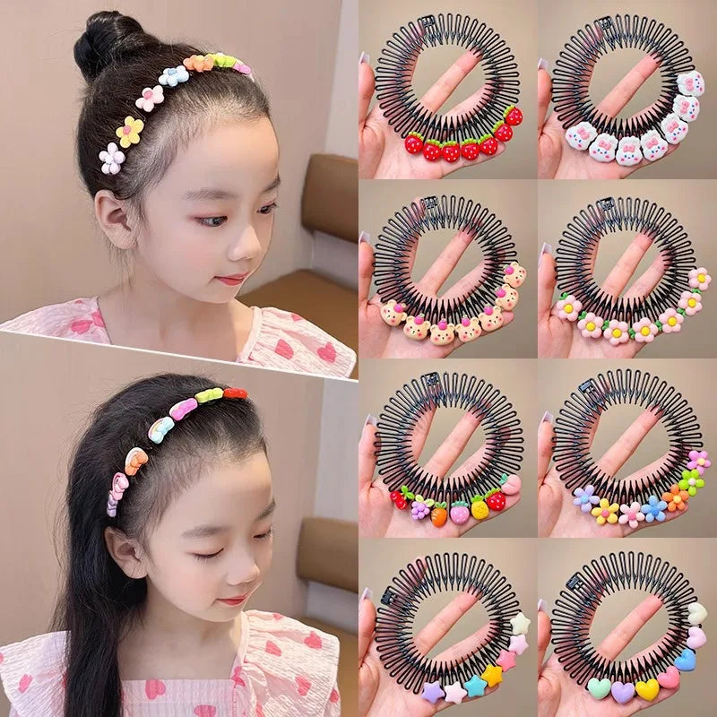 Fashion Children's Hairpins Little Girls Bangs Broken Hair Hairpins Girls Candy Color Sweet Cute Insert Comb Hair Accessories