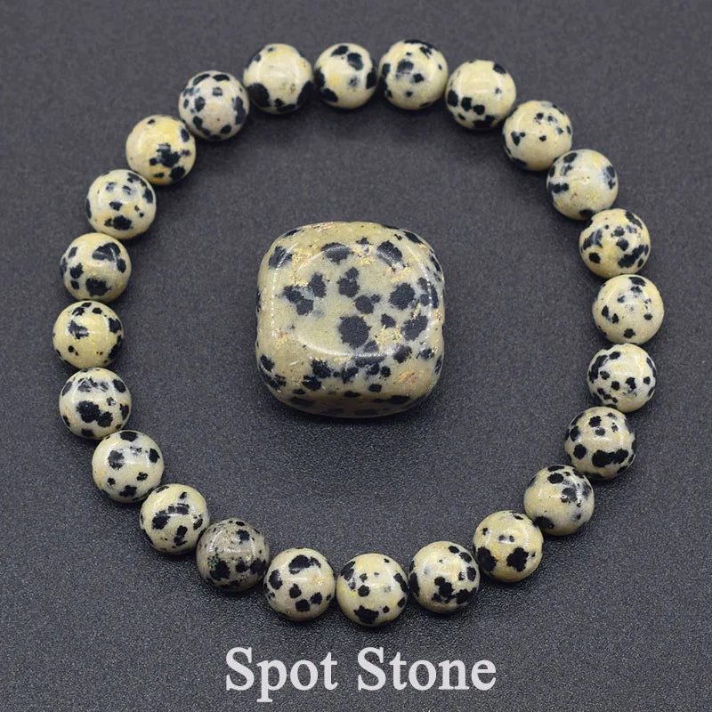 Original Reiki Blue Apatite Beads Bracelets Men Women Natural Stone