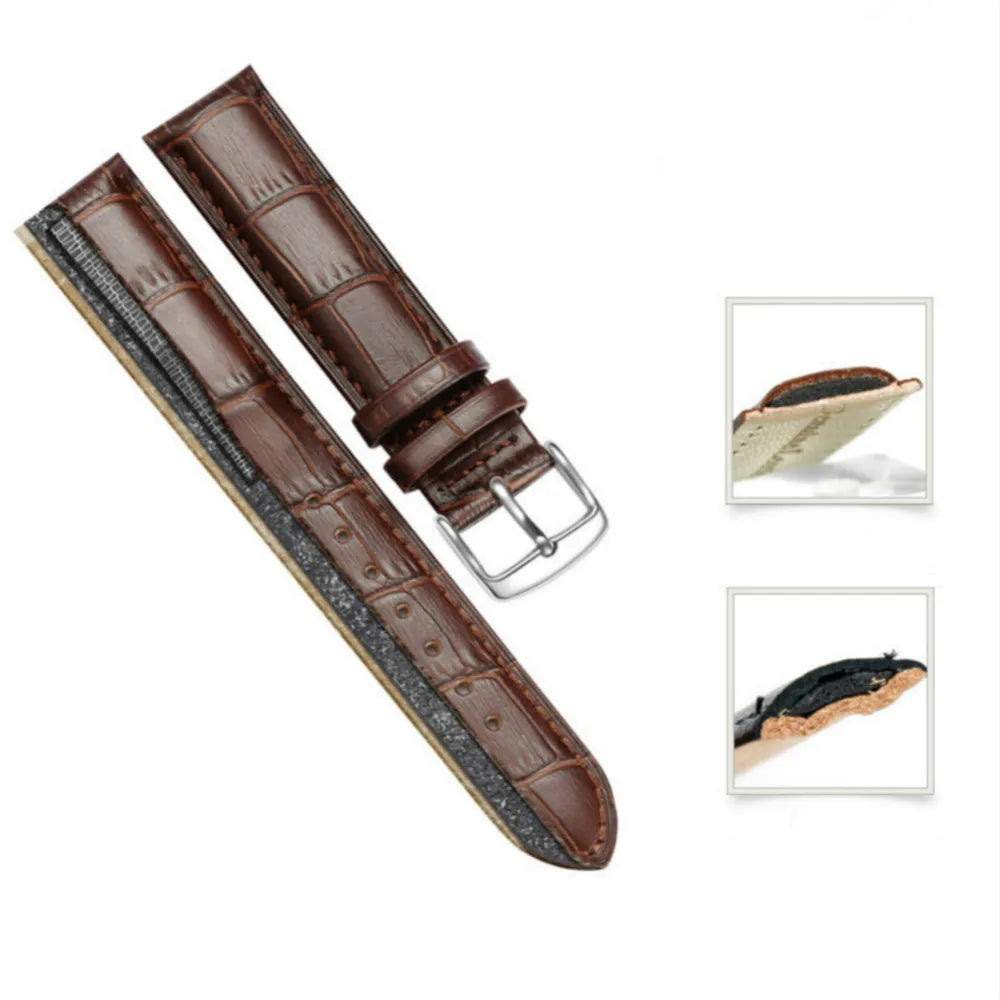 Universal Replacement  Leather Watch Strap Leather