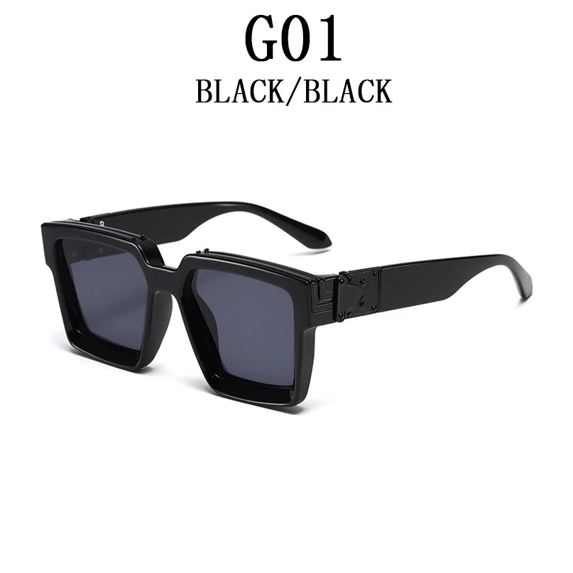 Millionaire Sunglasses For Men Vintage Square Fashion Glasses Luxury Retro Sunglasses Women Trending Punk Gafas De Sol Lentes