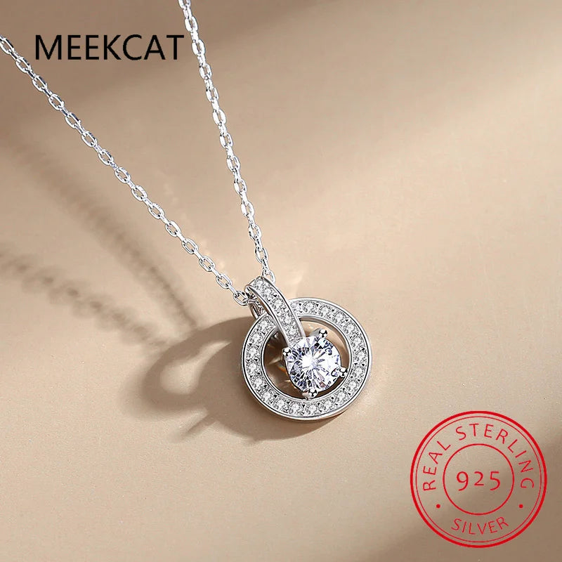 5CT AAA Zircon Necklace 14K Gold Plated 925 Sterling Silver Necklace Brilliant VVS Lab Diamond Necklace for Women Gift