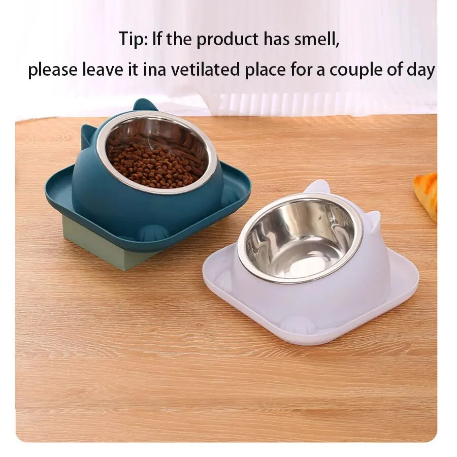 Fun Shaped Anti Tipping Cat Bowl With Added Water to Prevent Ants