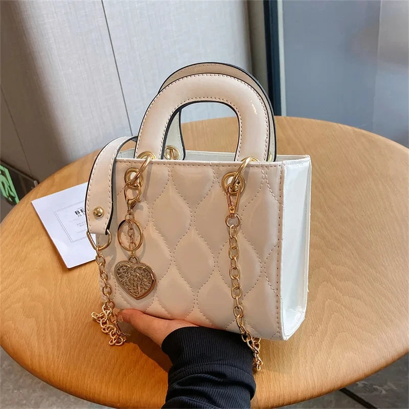 Handbag 2024 Women Brand Luxury Totes High Quality Fashion Classic Quilted Square Handle Bag Women Crossbody Shoulder Bags