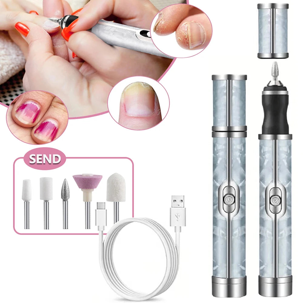 LULAA Nail Drill Kit Professional Electric Nail File Cordless Manicure and Pedicure Set Hand Foot Nail Care Trimmer Buffer Tools