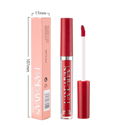 HANDAIYAN Matte Liquid Lipstick Long-Lasting Non-Stick Cup Not Fade Waterproof Lipgloss Women Makeup Cosmetics