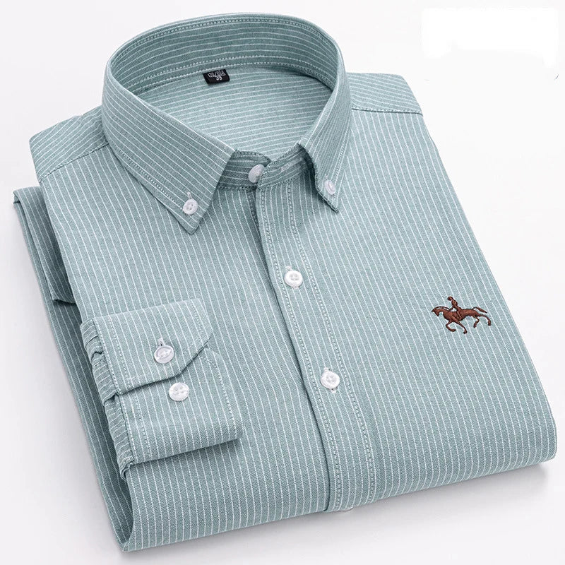 100% Cotton Oxford Men's Shirt Long Sleeve