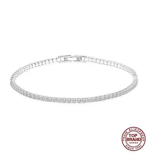 2-6.5mm Real Moissanite Tennis Bracelet for Women Christmas Gift Platinum Plated 100% 925 Sterling Silver Wedding Jewelry